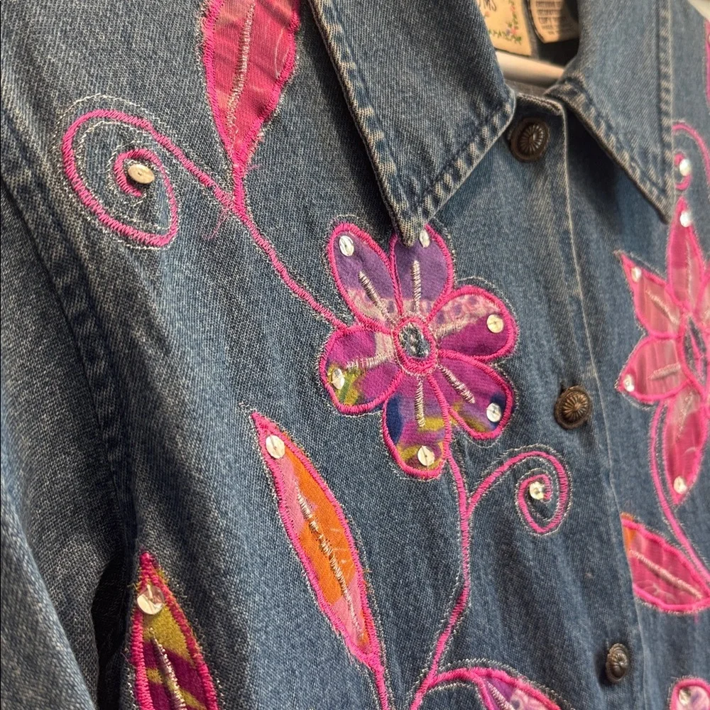 Tantrums Vintage Embroidered Denim Jacket - Picture 4 of 6